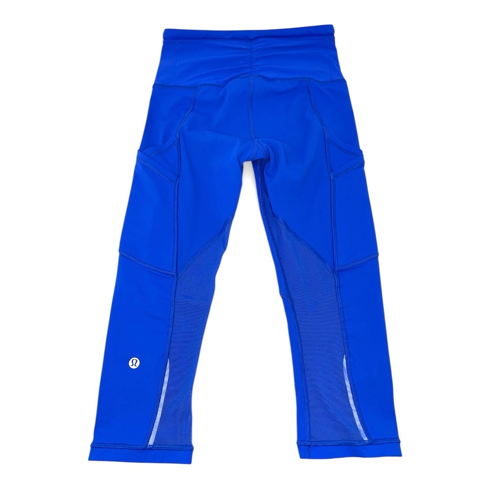Lululemon Fast and Free High-Rise Crop 18” Blue Running Gym Leggings size 2 - Picture 11 of 11